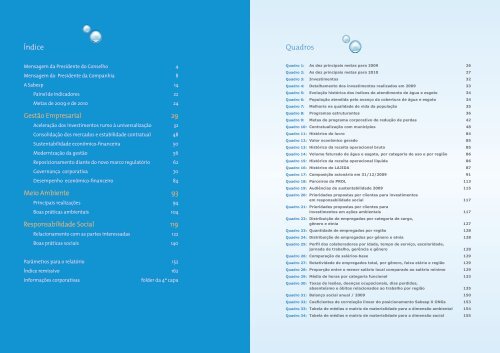 RelatÃ³rio de Sustentabilidade 2009 - Sabesp