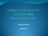 Martin Jackson: Cognitive Effects of Alcohol ... - Alfred Hospital