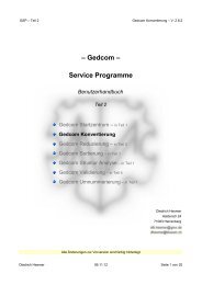 Gedcom – Service Programme Benutzerhandbuch