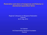 Restoration and return of mangroves and fisheries in abandoned ...