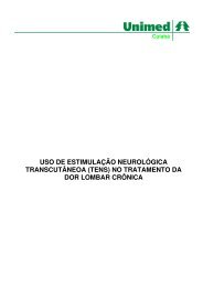 (tens) no tratamento da dor lombar crônica - Unimed Cuiabá