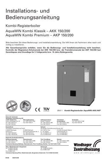 Installations- und Bedienungsanleitung - Windhager