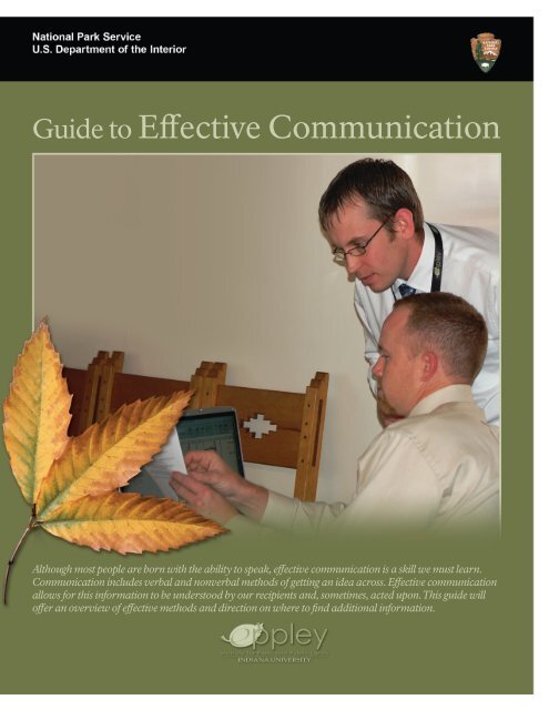 Guide to Effective Communication - National Park Service