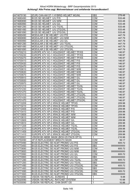 Preise zzgl. Mehrwertsteuer und anfallende ... - Allrad Horn