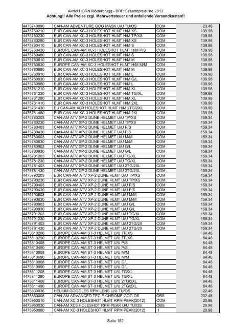 Preise zzgl. Mehrwertsteuer und anfallende ... - Allrad Horn