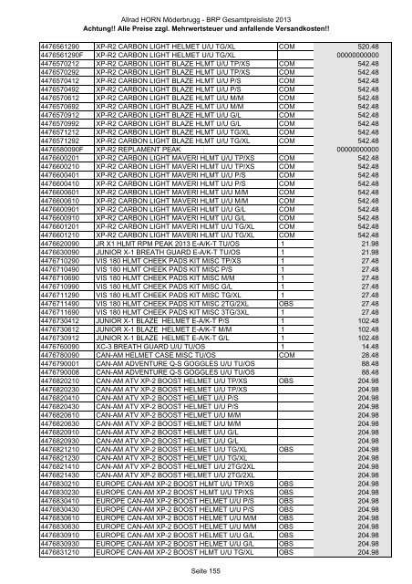 Preise zzgl. Mehrwertsteuer und anfallende ... - Allrad Horn