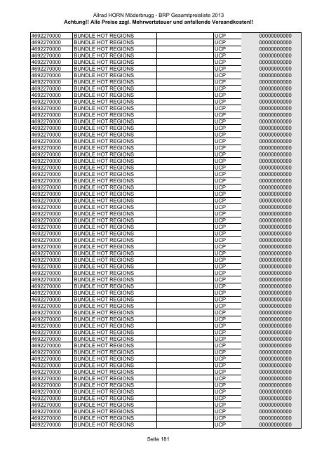 Preise zzgl. Mehrwertsteuer und anfallende ... - Allrad Horn