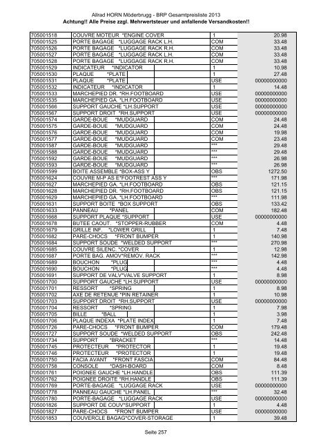 Preise zzgl. Mehrwertsteuer und anfallende ... - Allrad Horn