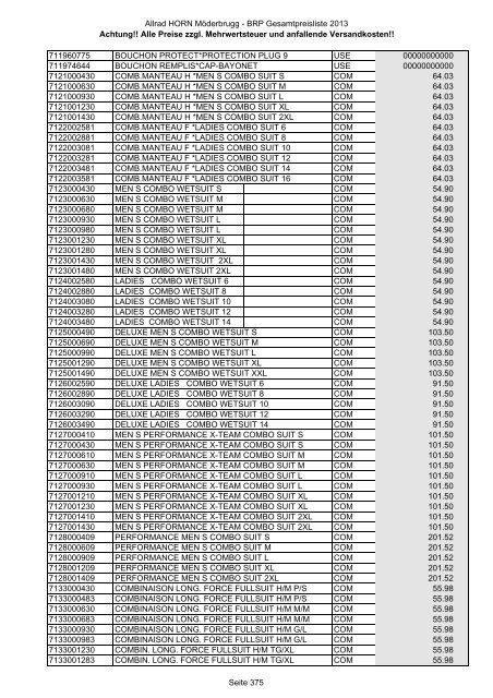 Preise zzgl. Mehrwertsteuer und anfallende ... - Allrad Horn