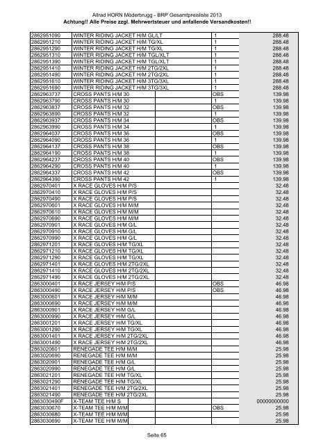 Preise zzgl. Mehrwertsteuer und anfallende ... - Allrad Horn