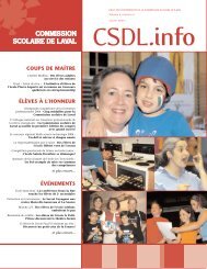 Volume 4, numÃ©ro 11, 21 juin 2004 - Commission scolaire de Laval
