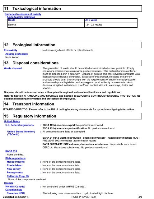 MSDS - DuBois Chemicals Online Store