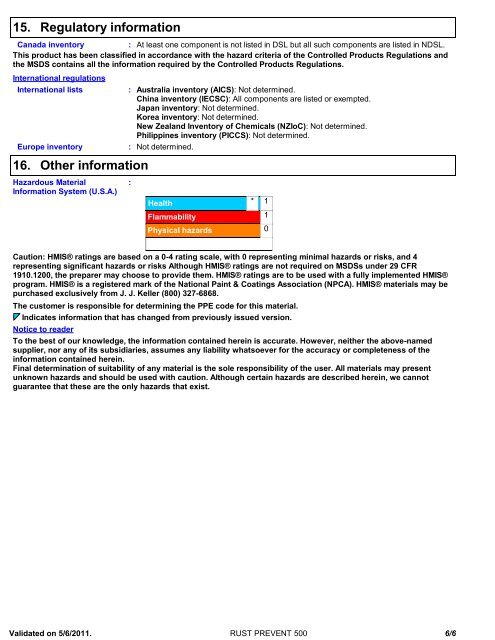 MSDS - DuBois Chemicals Online Store