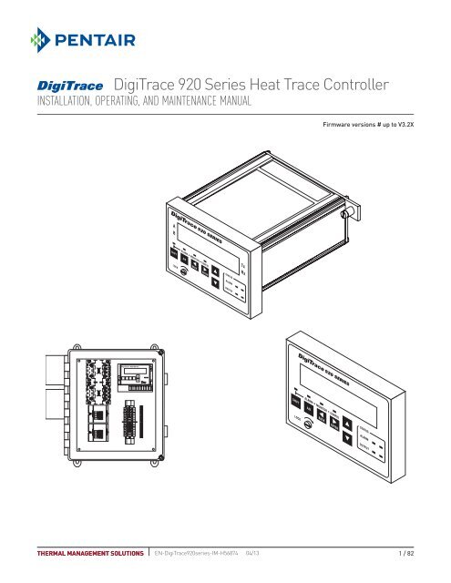 DigiTrace 920 Series Heat Trace Controller - Pentair Thermal ...  Pentair 910 Controller Wiring Diagram    Yumpu