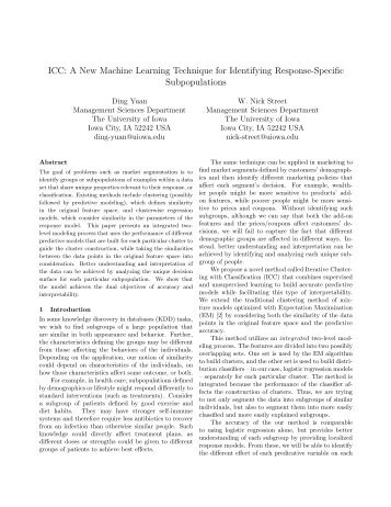 ICC: A New Machine Learning Technique for ... - ResearchGate