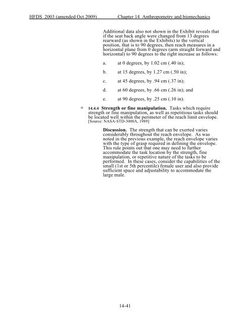 Chapter 14. Anthropometry and Biomechanics - FAA