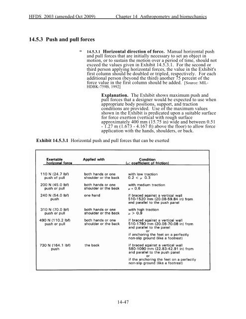 Chapter 14. Anthropometry and Biomechanics - FAA