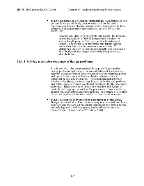 Chapter 14. Anthropometry and Biomechanics - FAA