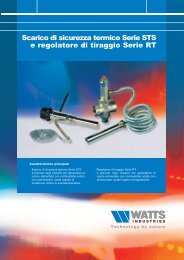 Scarico di sicurezza termico serie STS e ... - WATTS industries