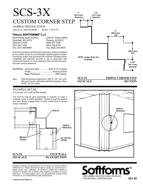 Inside Corners Aluminum SI Series Pittcon Industries - DCSÂ® Metal ...