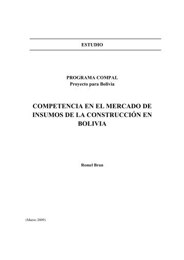 COMPETENCIA EN EL MERCADO DE INSUMOS DE LA ... - Unctad XI