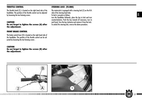 Owner's Manual 2010 TE/TC/TXC 310/450/510 - Husqvarna