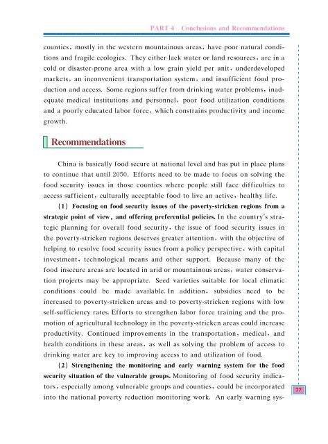 China - A Report on the Status of China's Food Security