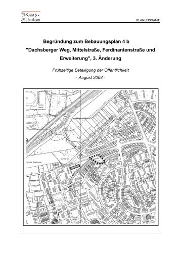 BegrÃ¼ndung zum Bebauungsplan 4 b "Dachsberger ... - Kamp-Lintfort