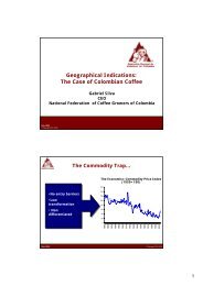 Geographical Indications: The Case of Colombian Coffee