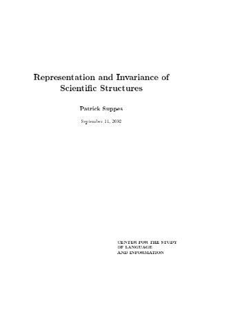 Representation and Invariance of Scientific Structures