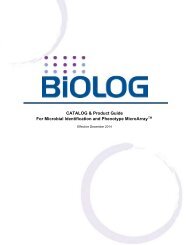 Download our Catalog - Biolog Inc.