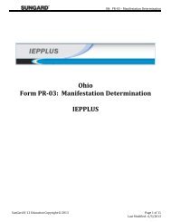 Ohio Form PR-03: Manifestation Determination IEPPLUS