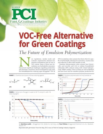 VOC-Free Alternative for Green Coatings - L. Brüggemann KG