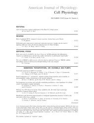 TOC (PDF) - Cell Physiology - American Journal of Physiology