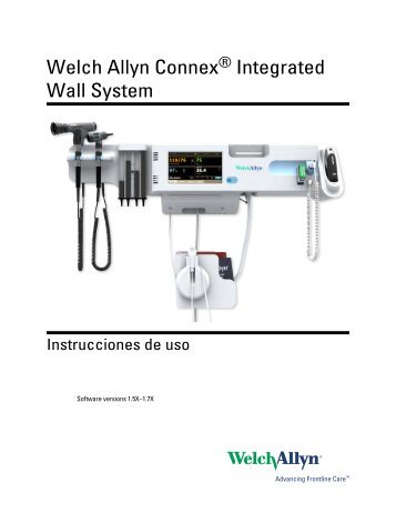 Instrucciones de uso, Welch Allyn ConnexÃ‚Â® Integrated Wall System