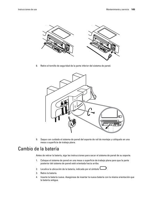 Instrucciones de uso, Welch Allyn ConnexÃ‚Â® Integrated Wall System