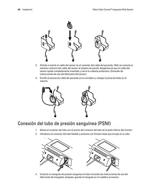 Instrucciones de uso, Welch Allyn ConnexÃ‚Â® Integrated Wall System