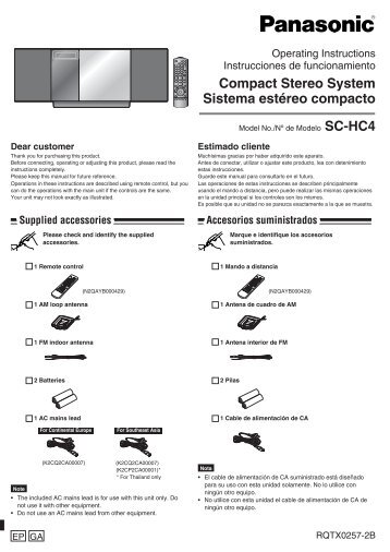 Manual de Usuario SC-HC4EP(es) - Panasonic