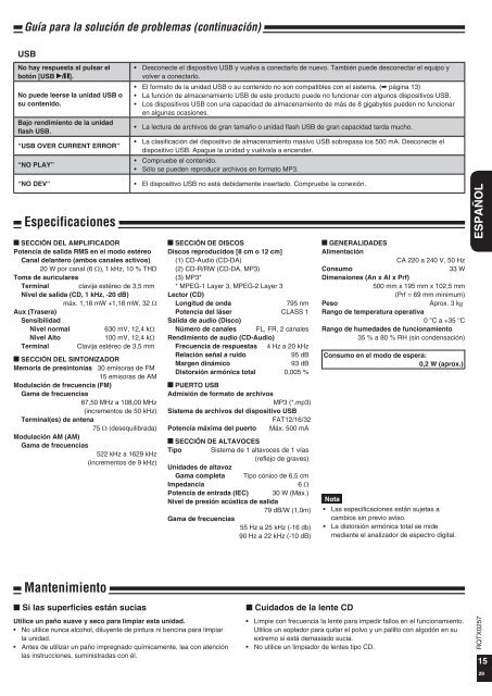 Manual de Usuario SC-HC4EP(es) - Panasonic