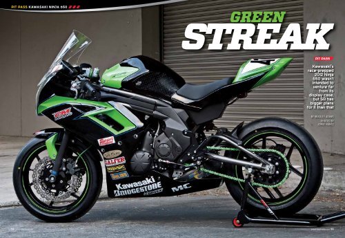 。 Kawasaki's race-prepped 2012 Ninja 650 wasn't  - Elka
