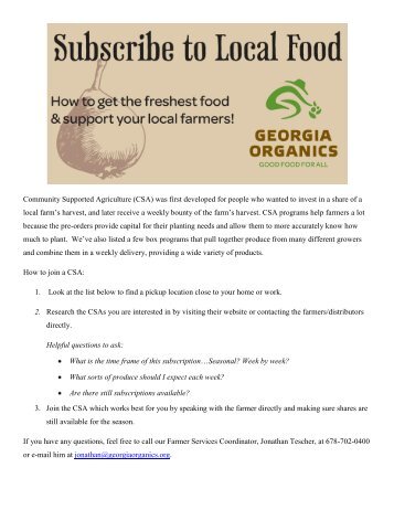 Find one that delivers near you by clicking here. - Georgia Organics