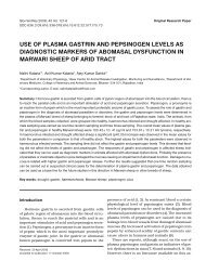 use of plasma gastrin and pepsinogen levels as diagnostic markers ...