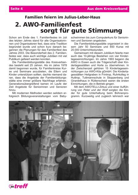 Ausgabe 2 - 2003 (PDF 985 KB) - Arbeiterwohlfahrt Essen: Homepage