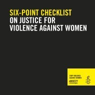 Six-Point Checklist on Justice for Violence Against Women
