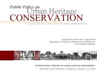 Agustiananda_Policy on Urban Heritage Conservation.pdf - Forum for ...