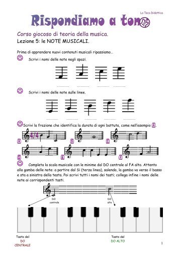 Corso giocoso di teoria della musica. - La Teca Didattica