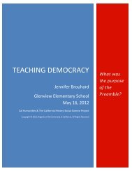 Teaching Democracy - California History-Social Science Project