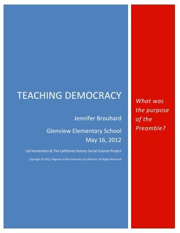 Teaching Democracy - California History-Social Science Project