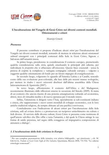 Relazione del Prof. Maurizio Gronchi - Usmi