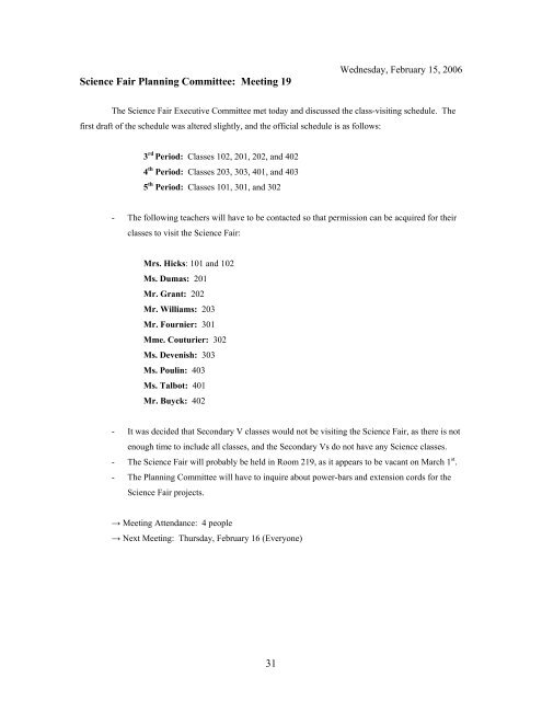 2006 Quebec High School Science Fair - Inforoute FPT